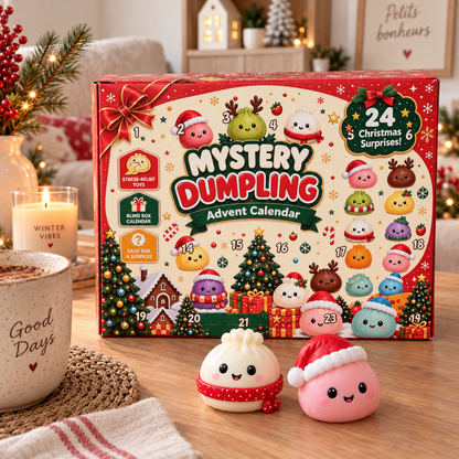 Calendrier de l'Avent Squish Chou dans une ambiance cosy de décembre